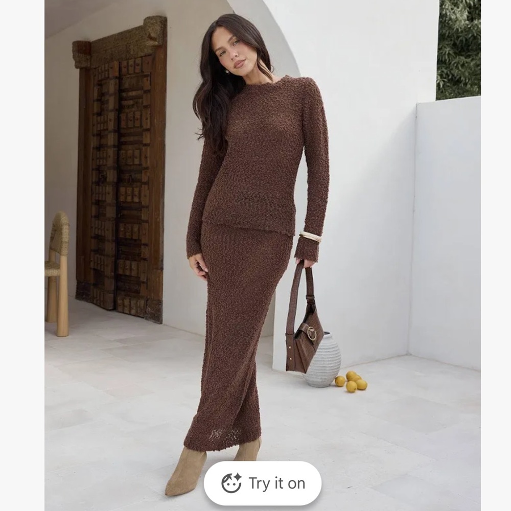 NWT Brown Two Piece Hello Molly Set
